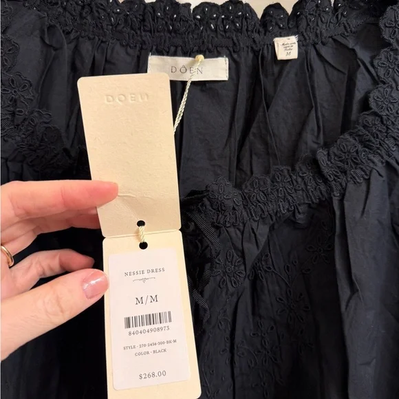 Doen Black Lace-Trimmed Blouse - Picture 4 of 5